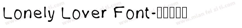 Lonely Lover Font字体转换